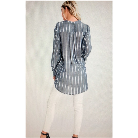 Striped tunic Sz L left - Picture 6 of 6